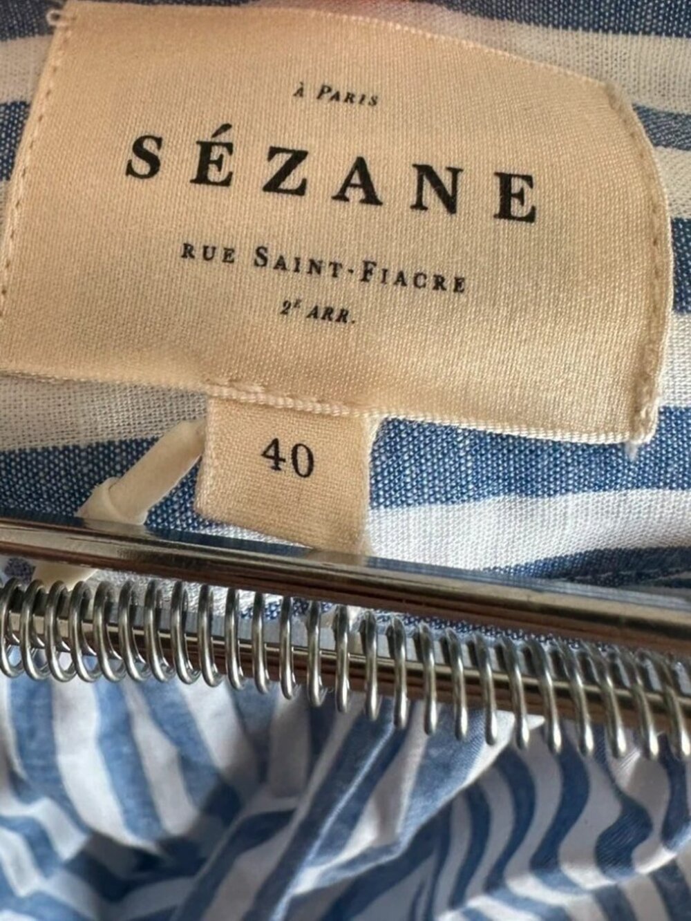 Sezane Arianna Striped Maxi Skirt US 8 - Picture 6 of 6
